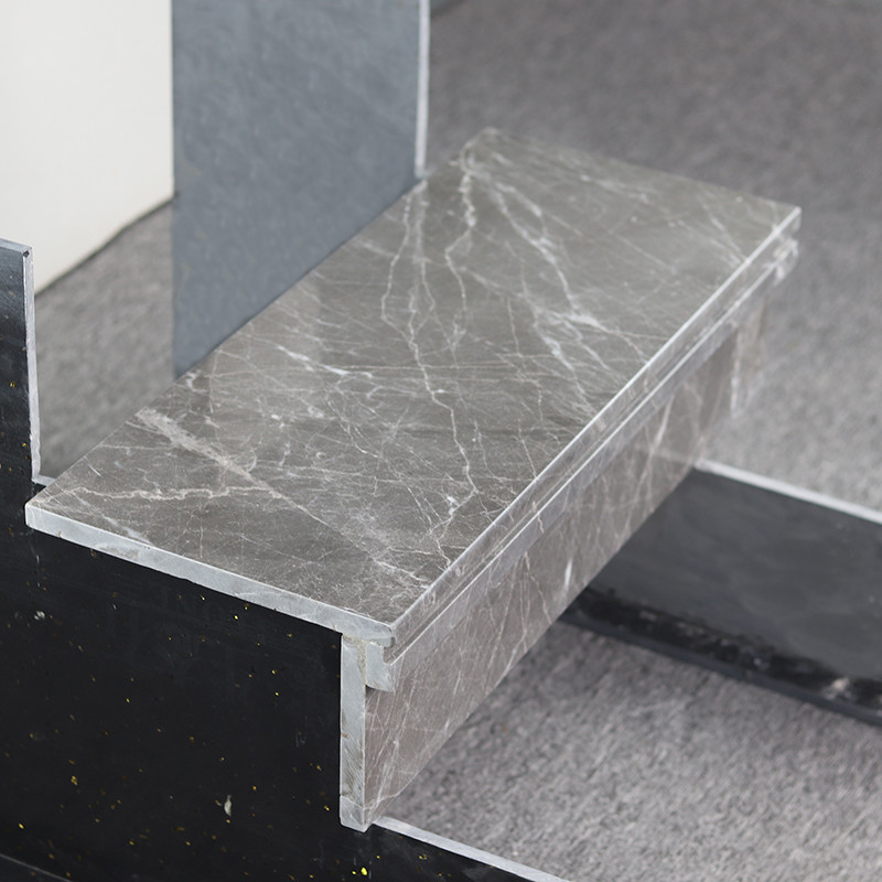 Grey Color Staircase Steps Floor piastrella le mattonelle di marmo lucidate delle scale di punto