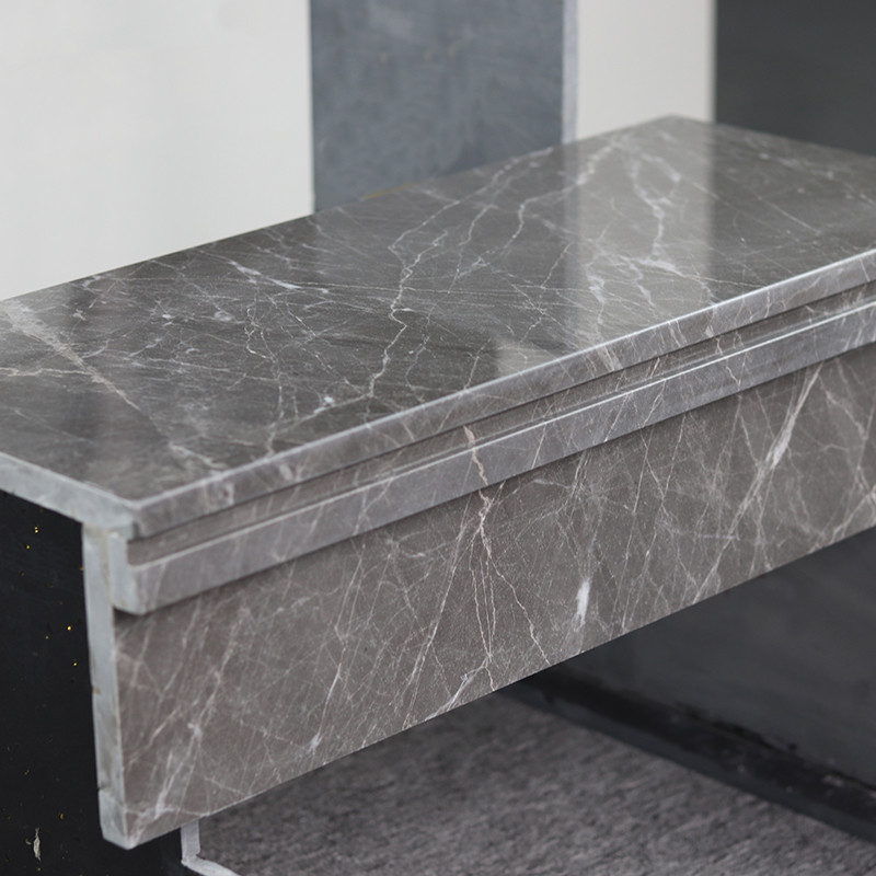 Grey Color Staircase Steps Floor piastrella le mattonelle di marmo lucidate delle scale di punto