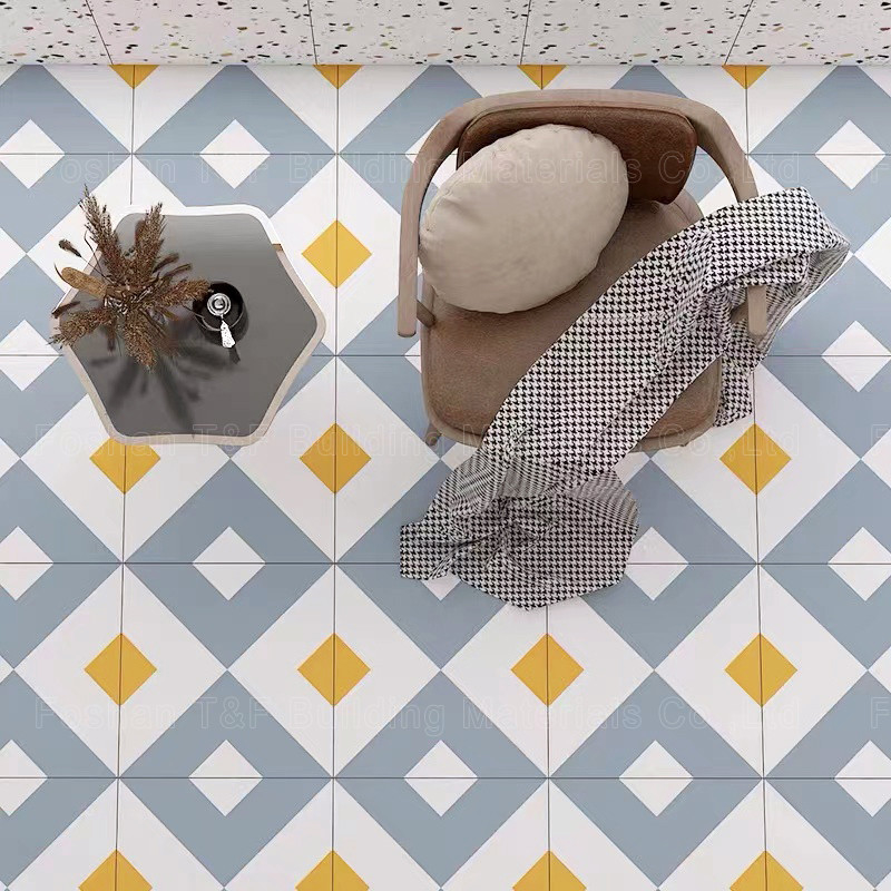Mattonelle decorative rustiche del fiore della porcellana per il pavimento e la parete della toilette della camera da letto della cucina