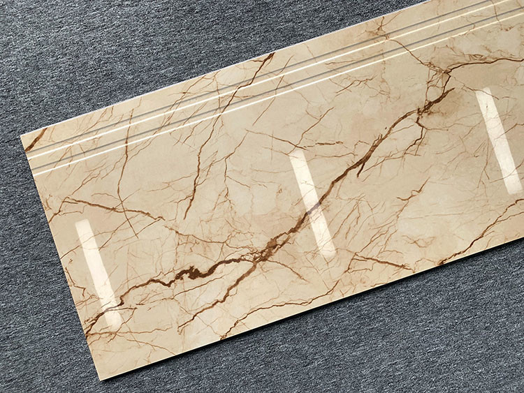 Le mattonelle moderne della porcellana della scala fanno un passo ente che completo di anti slittamento la scanalatura ha integrato contemporaneo