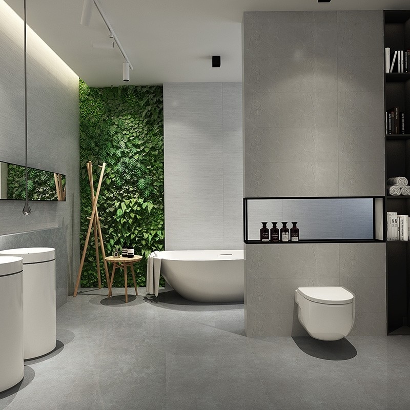 La porcellana lustrata anti slittamento piastrella le piastrelle per pavimento del cemento di 600x600mm per la cucina/bagno