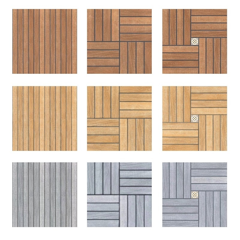 Mattonelle rustiche non di slittamento della porcellana di legno all'aperto del grano per il balcone del terrazzo dell'iarda del giardino del patio
