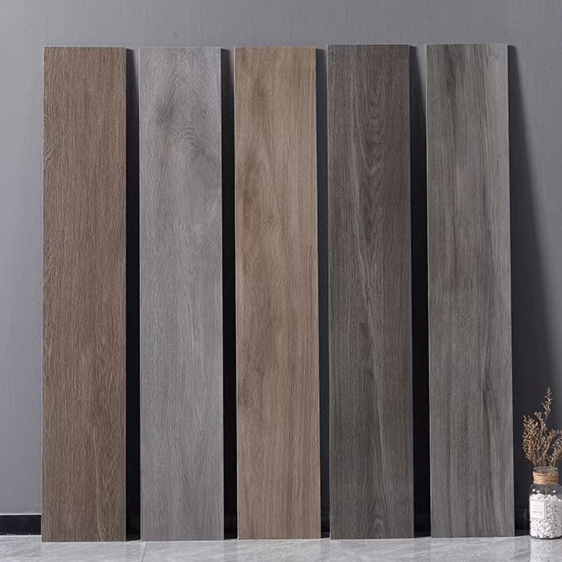 Matt Wood Grain Porcelain Tile lustrato 200x1200mm Brown Grey Indoor Wooden Look Antique