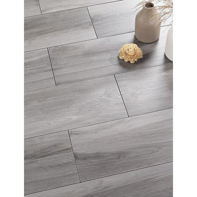 Matt Wood Grain Porcelain Tile lustrato 200x1200mm Brown Grey Indoor Wooden Look Antique