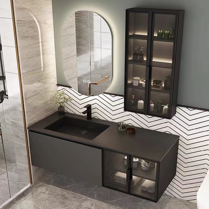 Le unità superiori di vanità del bagno di Carrara hanno curvato il colore di marmo genuino bianco