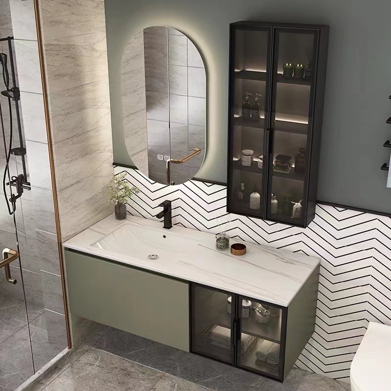 Le unità superiori di vanità del bagno di Carrara hanno curvato il colore di marmo genuino bianco