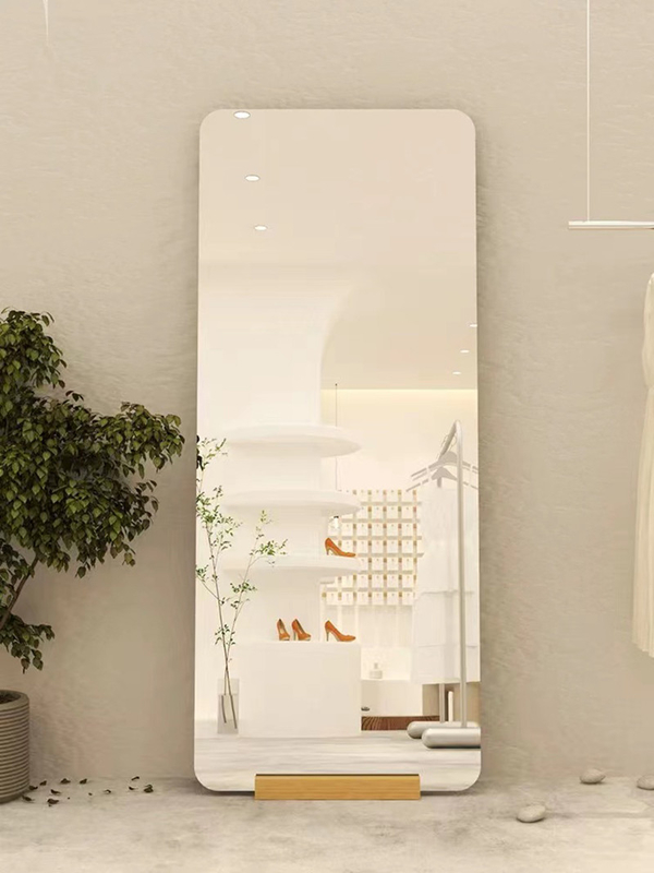 Specchio dritto del grande pavimento dell'oro di Barber Hair Salon Black And per la stazione del salone