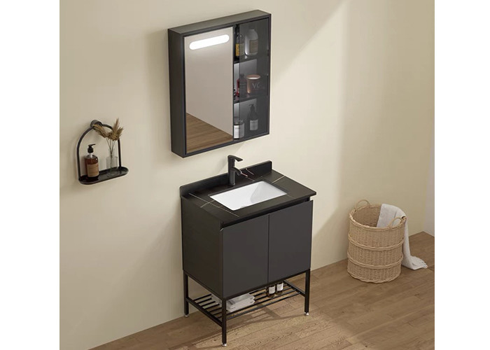 Coloreee solido di rivestimento del bagno di vanità del Governo acrilico delle unità con il cassetto
