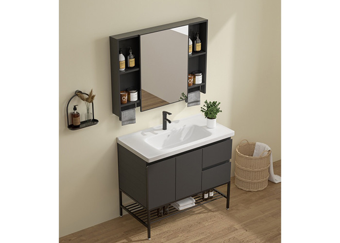 Coloreee solido di rivestimento del bagno di vanità del Governo acrilico delle unità con il cassetto