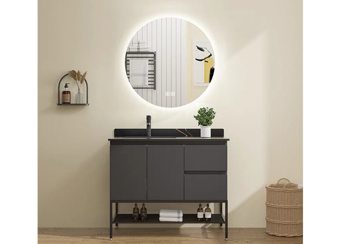 Coloreee solido di rivestimento del bagno di vanità del Governo acrilico delle unità con il cassetto