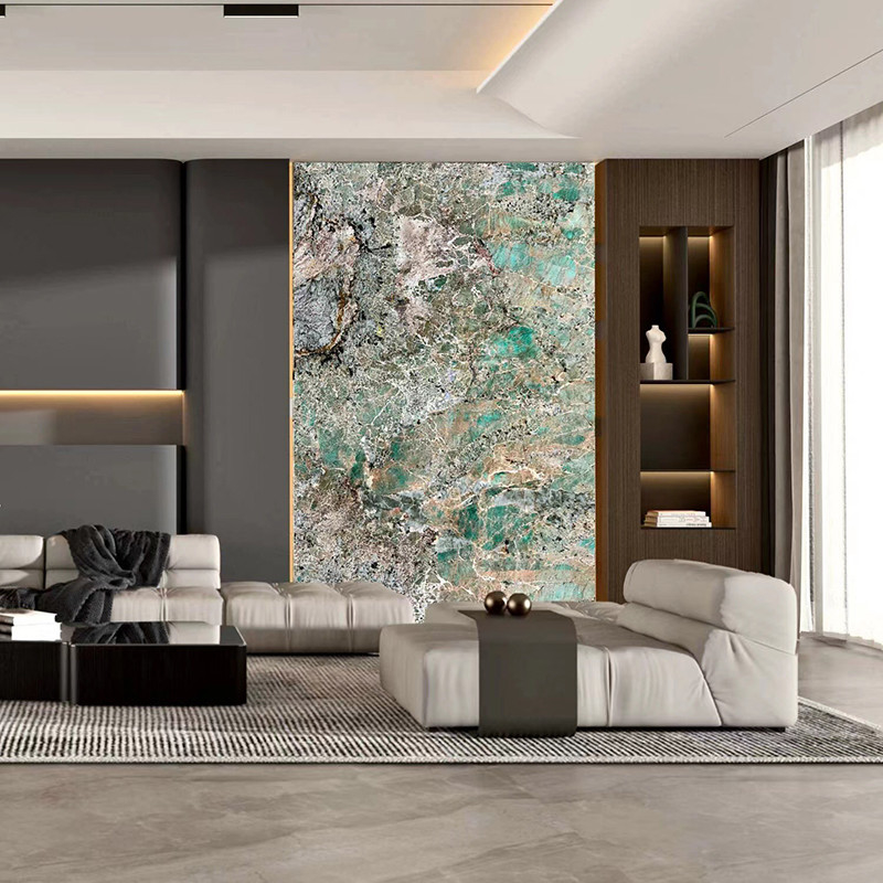 Emerald Green Onyx Marble Slab lucidato pietra naturale per la decorazione della parete interna