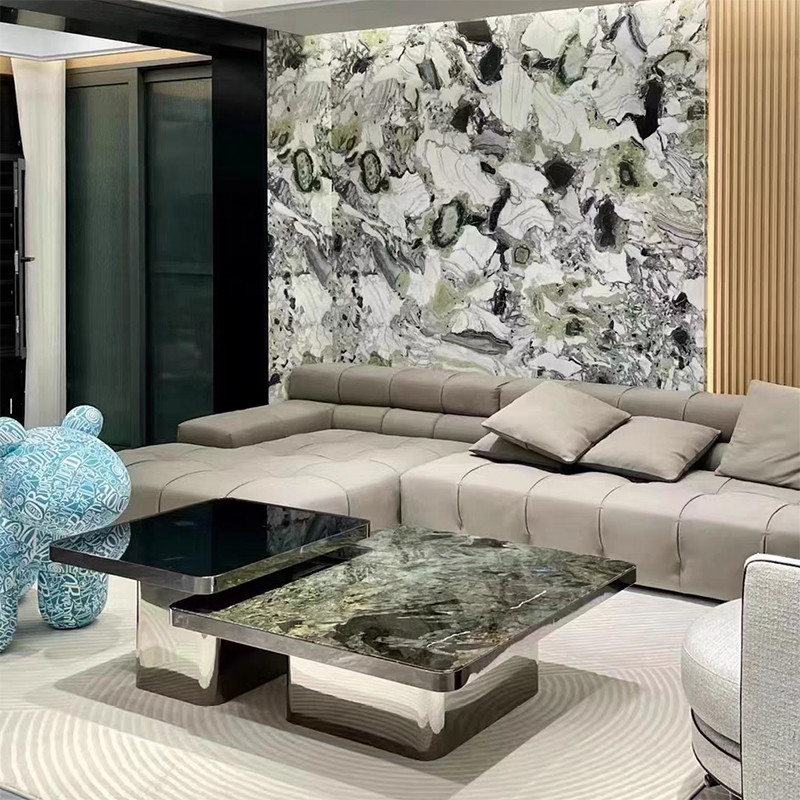 Emerald Green Onyx Marble Slab lucidato pietra naturale per la decorazione della parete interna