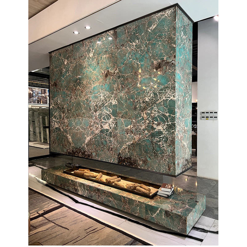 Emerald Green Onyx Marble Slab lucidato pietra naturale per la decorazione della parete interna