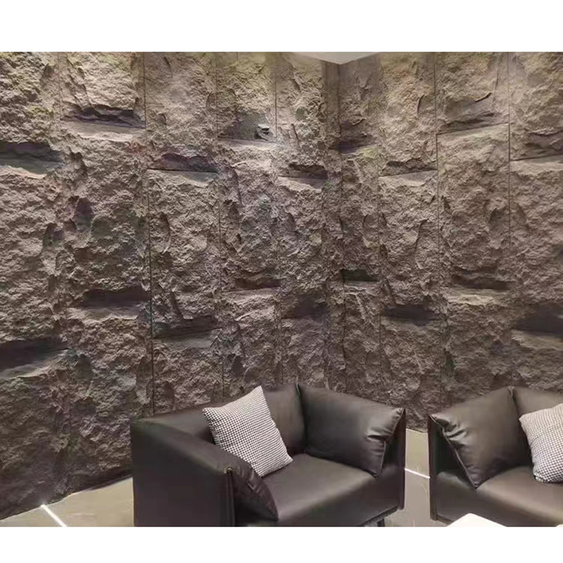 Pannelli di pietra del poliuretano della cultura del Faux dell'unità di elaborazione del rivestimento all'aperto dell'interno artificiale della parete 3D