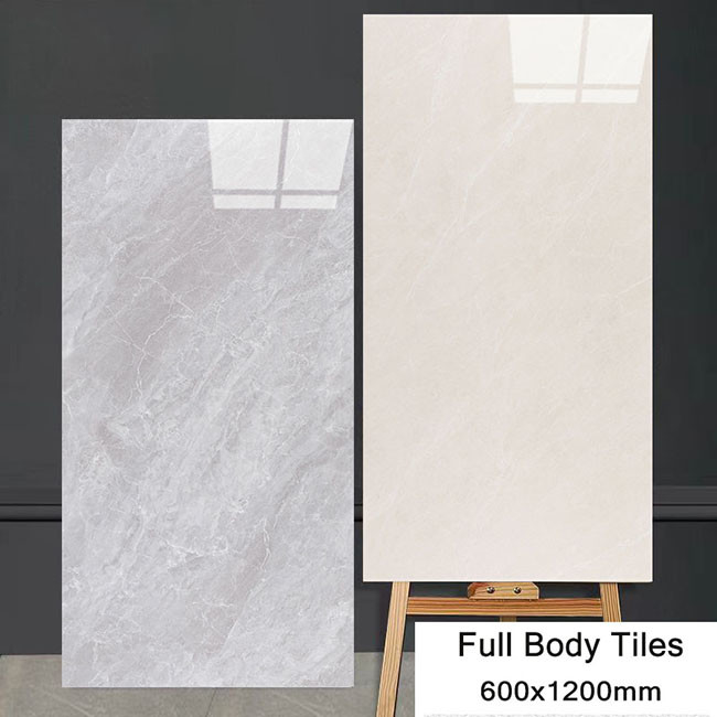 Alto lucido lustrato piastrella le mattonelle di Gray Color Natural Texture Porcelain 600*1200mm