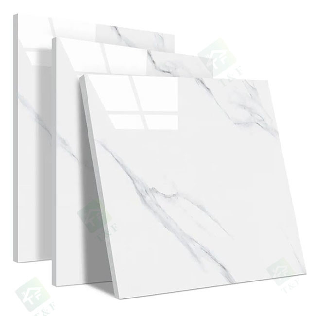 Il marmo lustrato lucido di anti slittamento dell'hotel piastrella il colore bianco dell'ente completo resistente all'uso