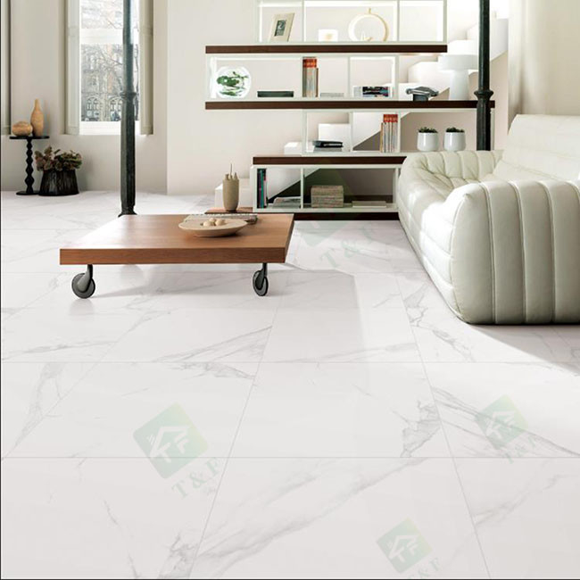 Il marmo lustrato lucido di anti slittamento dell'hotel piastrella il colore bianco dell'ente completo resistente all'uso