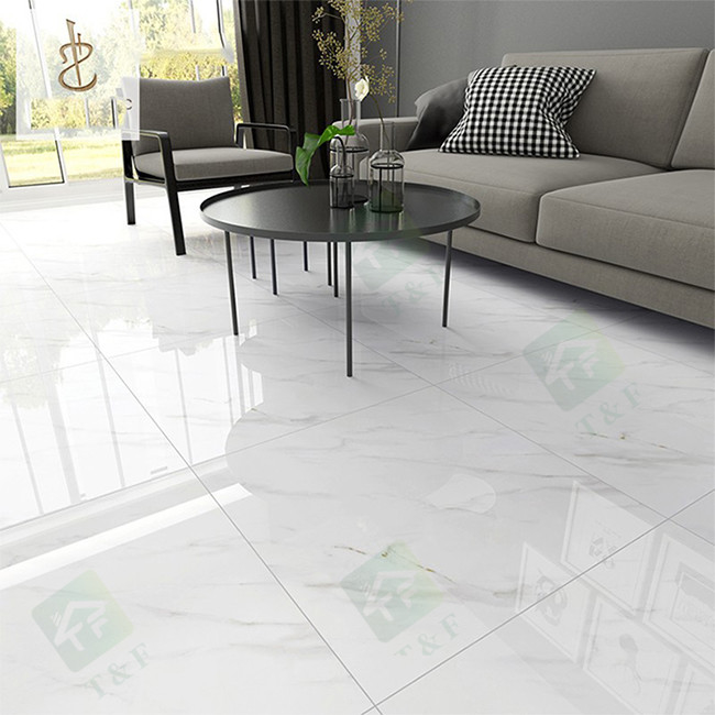 Il marmo lustrato lucido di anti slittamento dell'hotel piastrella il colore bianco dell'ente completo resistente all'uso