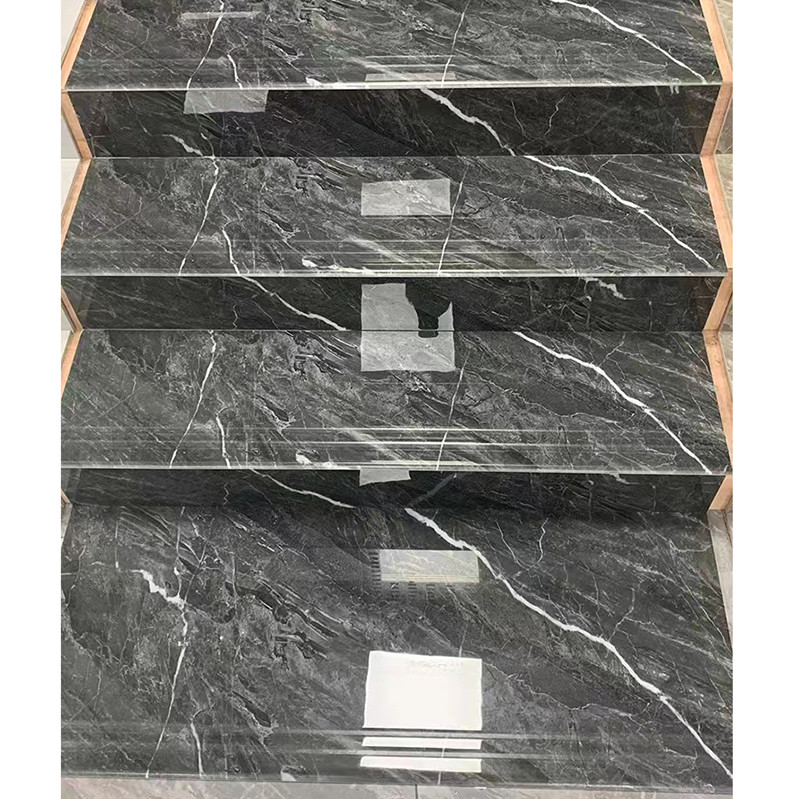 la porcellana di marmo di sguardo di 1200*470mm piastrella le mattonelle lustrate di punto della scala del pavimento lucidate ente completo
