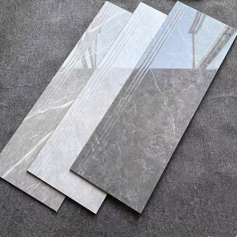 la porcellana di marmo di sguardo di 1200*470mm piastrella le mattonelle lustrate di punto della scala del pavimento lucidate ente completo