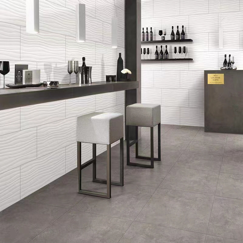 La porcellana del balcone della toilette del bagno del terrazzo della villa piastrella il modello di onda Matte Glazed Suface Full Body di 300x600mm