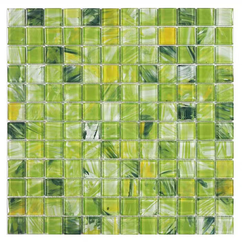 mattonelle della piscina della parete del bagno della cucina del balcone di 300x300mm Crystal Glass Mosaic Tile For