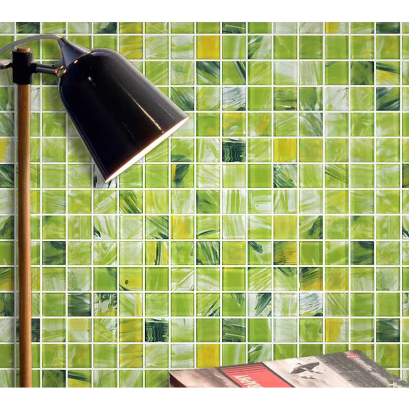 mattonelle della piscina della parete del bagno della cucina del balcone di 300x300mm Crystal Glass Mosaic Tile For