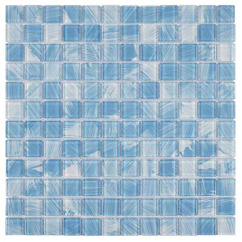 mattonelle della piscina della parete del bagno della cucina del balcone di 300x300mm Crystal Glass Mosaic Tile For