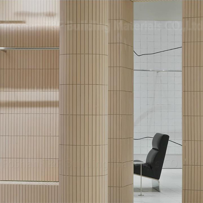 Mosaico Giallo chiaro Negozio di abbigliamento Marmo Pietra Piastrella Lunga Striscia Commerciale Sfondo Pareti Piastrelle
