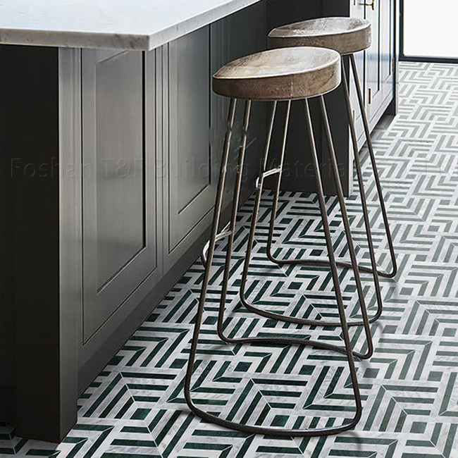 Pietra Mosaico Marmo Anti scivolamento Piastrelle Pavimento Per Sala da pranzo Cucina Bagno