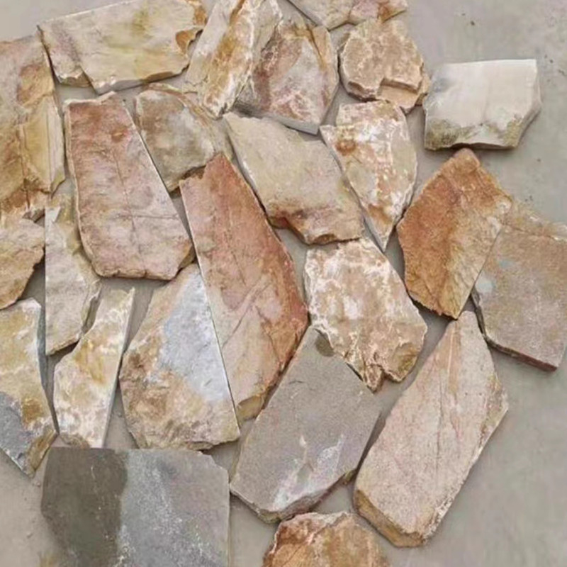 3D Natural Marble Stones Random Rusty Slate Meshed Flagstone Pavimenti da giardino esterno Piastrelle da parete