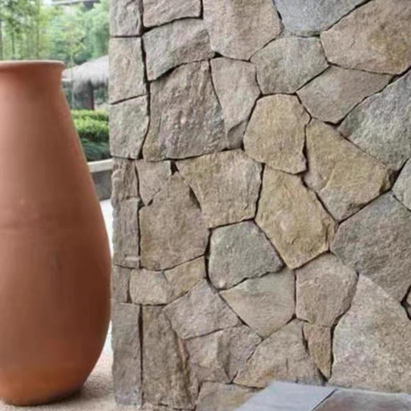 3D Natural Marble Stones Random Rusty Slate Meshed Flagstone Pavimenti da giardino esterno Piastrelle da parete