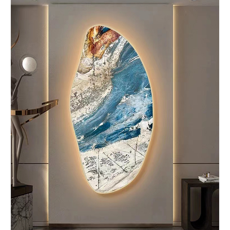Controsoffitto di pietra della cucina della decorazione della parete del salone della villa dell'hotel della lastra della quarzite naturale di lusso