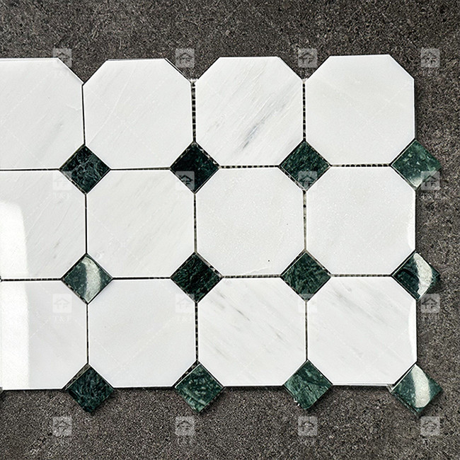 Classic Carrara Natural Marble Stone Mosaic Porcellana Piastrelle Per Pavimento E Parete