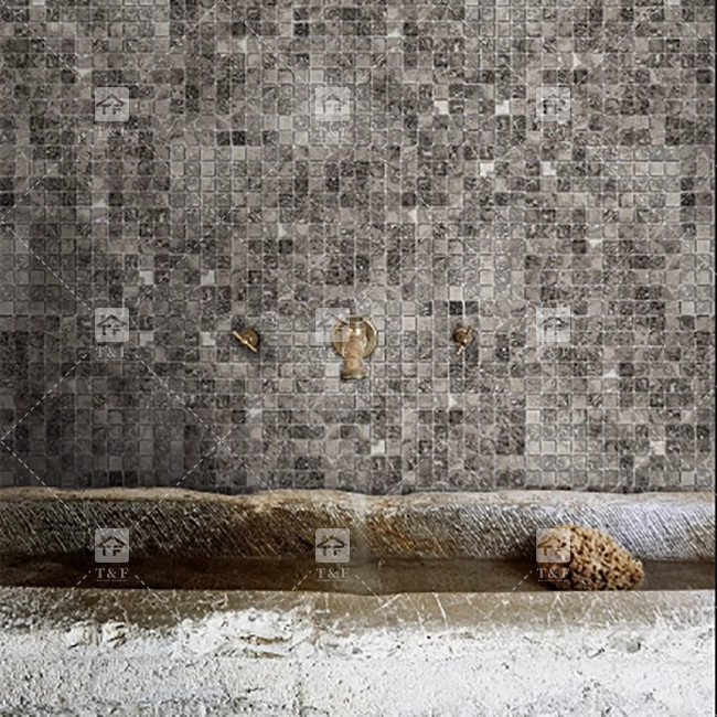 Pietra di marmo naturale mosaico piastrelle pavimento piastrelle bagno piastrelle stagno di pesce piastrelle antico parete di sfondo