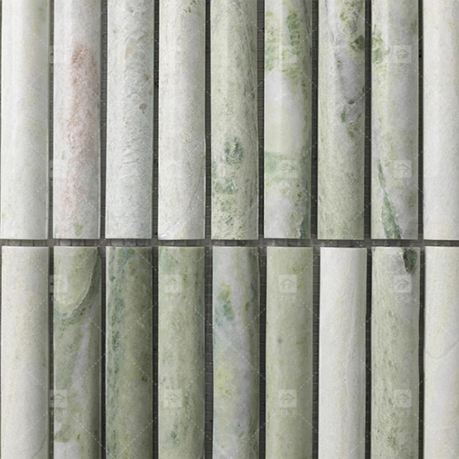 Modello di marmo 3D Arco a lunga striscia mosaico pavimento parete piastrella per TV sfondo cucina backsplash