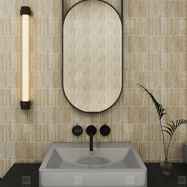 Modello di marmo 3D Arco a lunga striscia mosaico pavimento parete piastrella per TV sfondo cucina backsplash