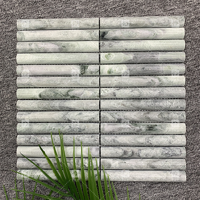Modello di marmo 3D Arco a lunga striscia mosaico pavimento parete piastrella per TV sfondo cucina backsplash