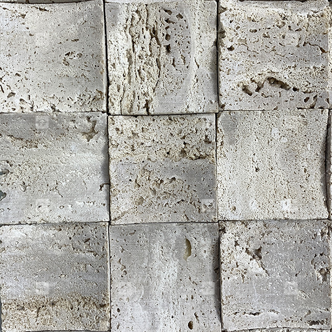 Marmo naturale Beige Travertino Mosaico Pavimento Parete Piastrella Concavo Sfondo Parete Cultura Piastrella