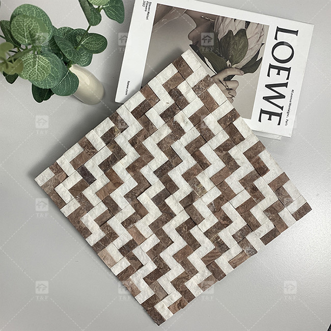 Pietra di marmo look mosaico piastrelle superficie opaca decorare bagno cucina backsplash