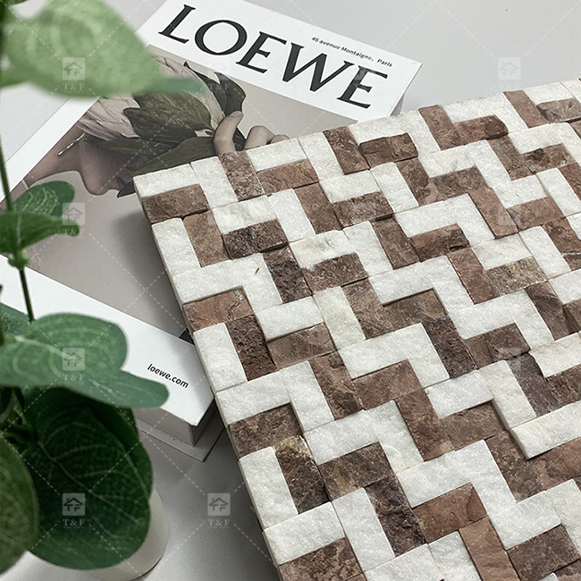 Pietra di marmo look mosaico piastrelle superficie opaca decorare bagno cucina backsplash