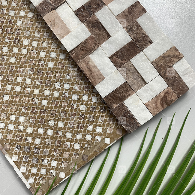Pietra di marmo look mosaico piastrelle superficie opaca decorare bagno cucina backsplash