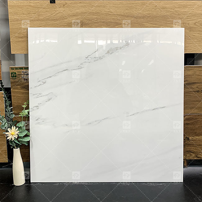 600x600mm Piastrelle di porcellana in marmo bianco standard per pavimenti