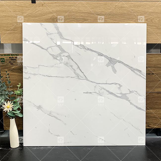 600x600mm Piastrelle di porcellana in marmo bianco standard per pavimenti