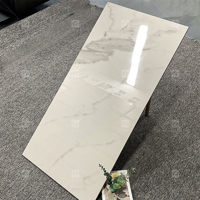 600x1200mm Carrara bianco lucido alto lucido vetrato piastrelle per pavimento marmo porcellana piastrelle