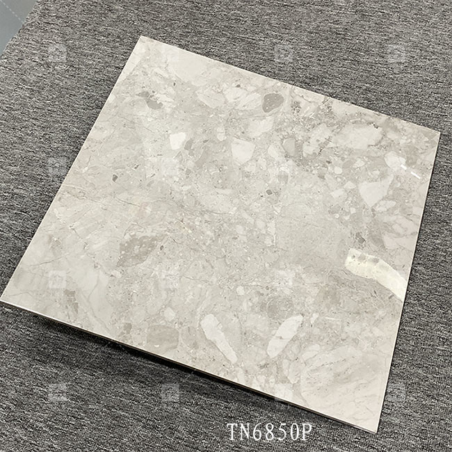 Corpo intero Grigio Colore Marmo Aspetto Porcellana Piastrelle lucide Per Pavimento Interno E Parete