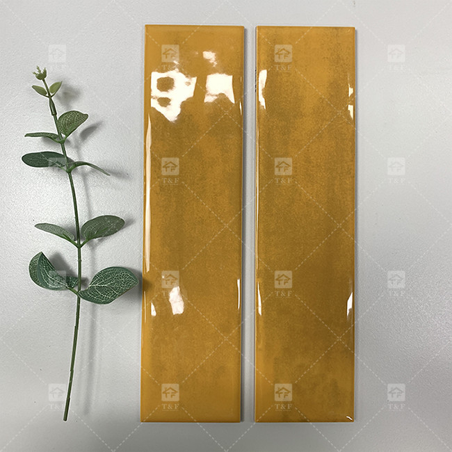 75x300mm Porcellana ondulata lucida vetrata Piastrella metropolitana Ristorante Backsplash Cucina Bagno Doccia Piastrella muraria
