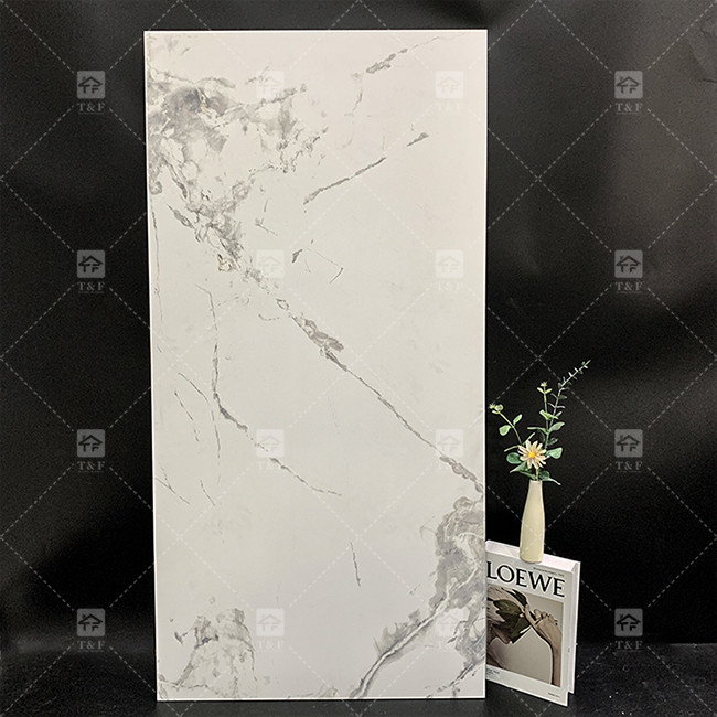 Marmo Look Carrelaggio Bianco Porcellano Rusitc lucidato Porcellana Piastrelle di pavimento in ceramica
