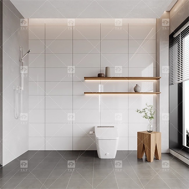 Casa Decorativa Super Porcellana Bianco Piastrelle 300x600 Piastrelle da parete Cucina Piastrelle di ceramica di superficie lucida