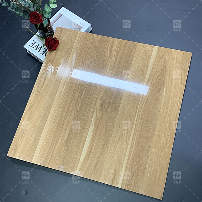 Alto lucido interno legno look porcellana pavimento piastrelle antiscivolo lucidato vetrata porcellana piastrelle salotto per pavimenti